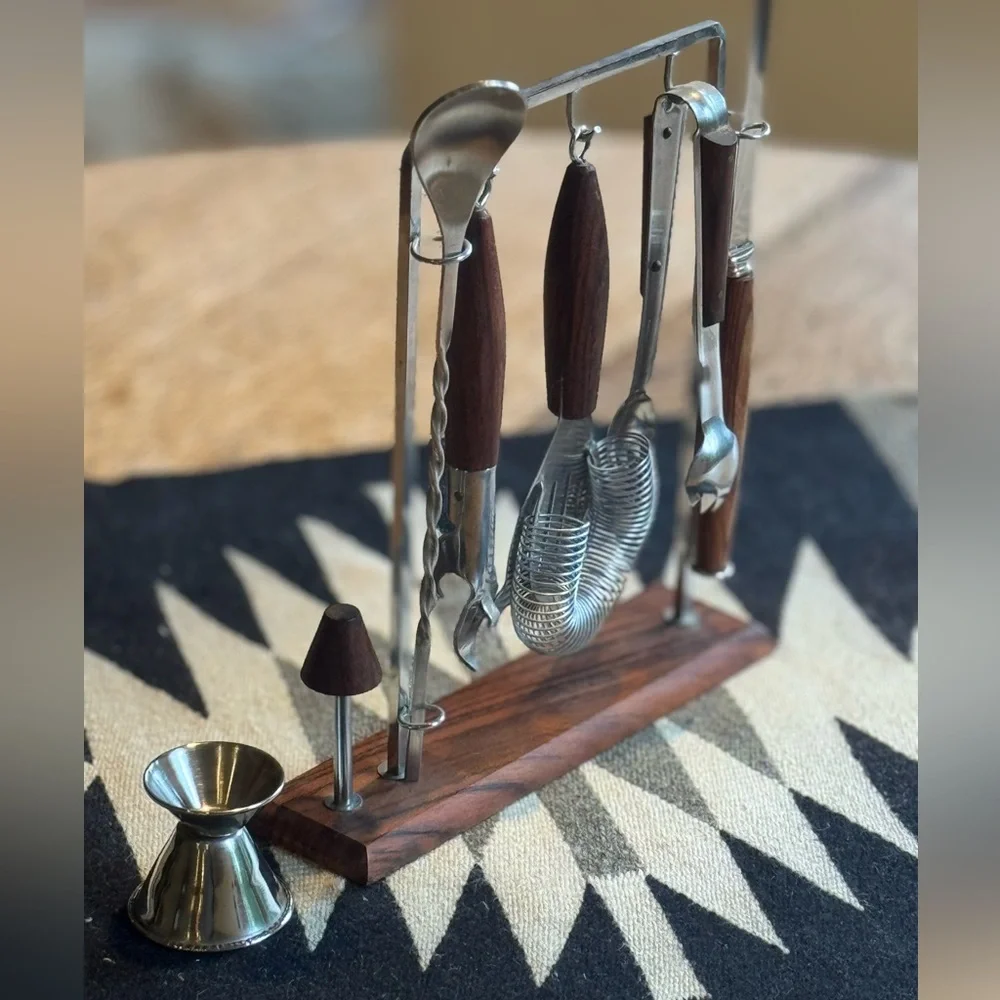 MCM Wood and Metal Bar Tool Set - Picture 3 of 5